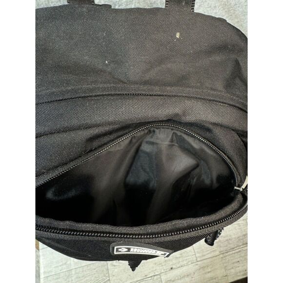 Converse CO Accessories Transition Unisex Jet-Black Zipper Backpack Bag CVVB14 - Picture 12 of 13